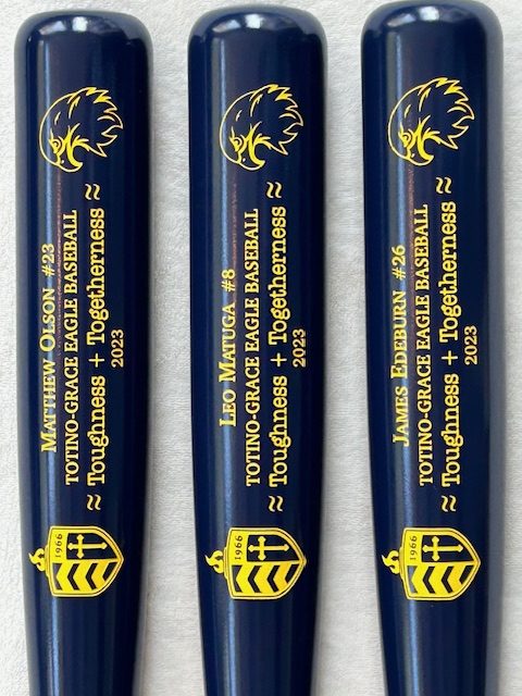 Team award bat engravings