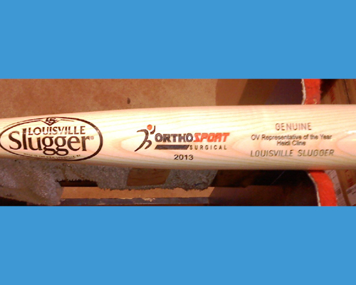 Orthosport engraved bats