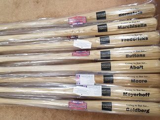 Wells Fargo engraved bats